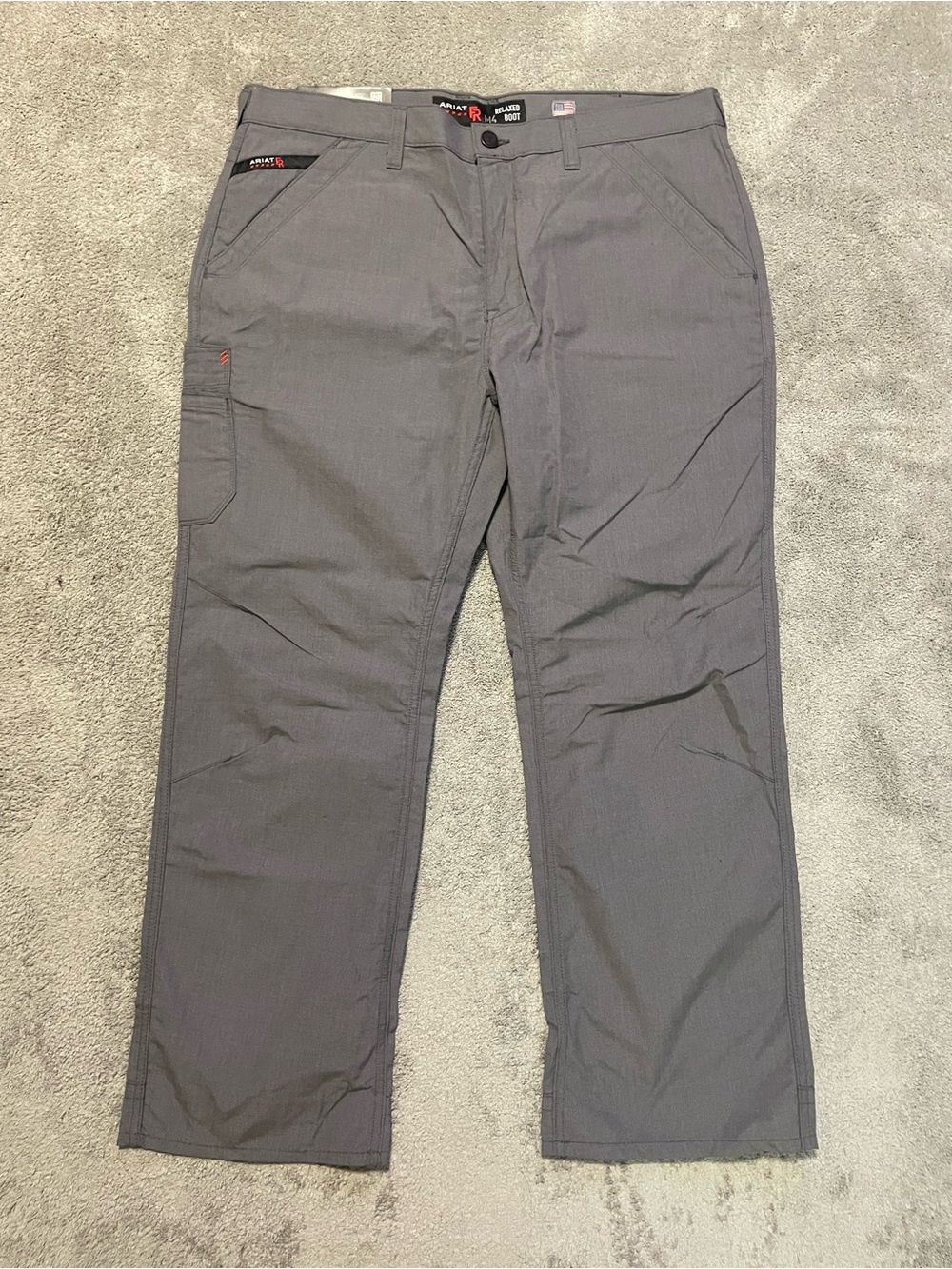 Ariat FR M4 Pants Mens 38x30 Gray Relaxed Boot Cut CAT 2 Flame Resistant NWT